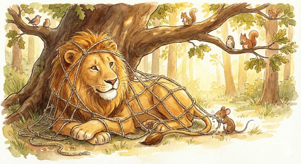 aslan ile fare fabl örneği 4. sınıf